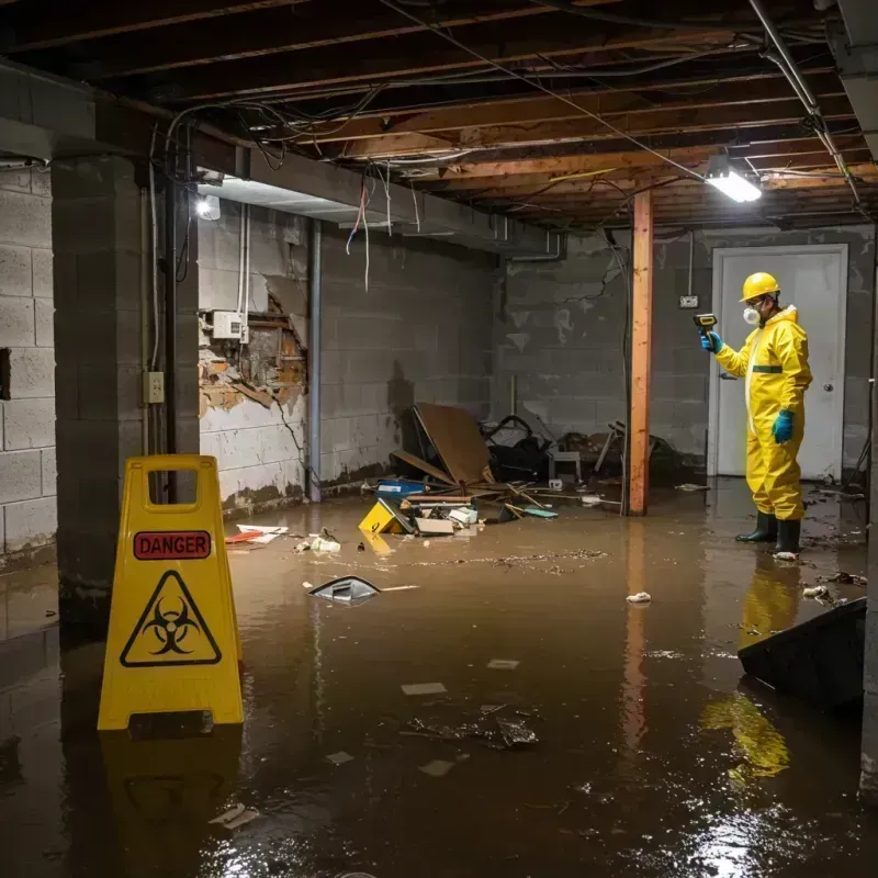 Flooded Basement Electrical Hazard in Eastvale, CA Property